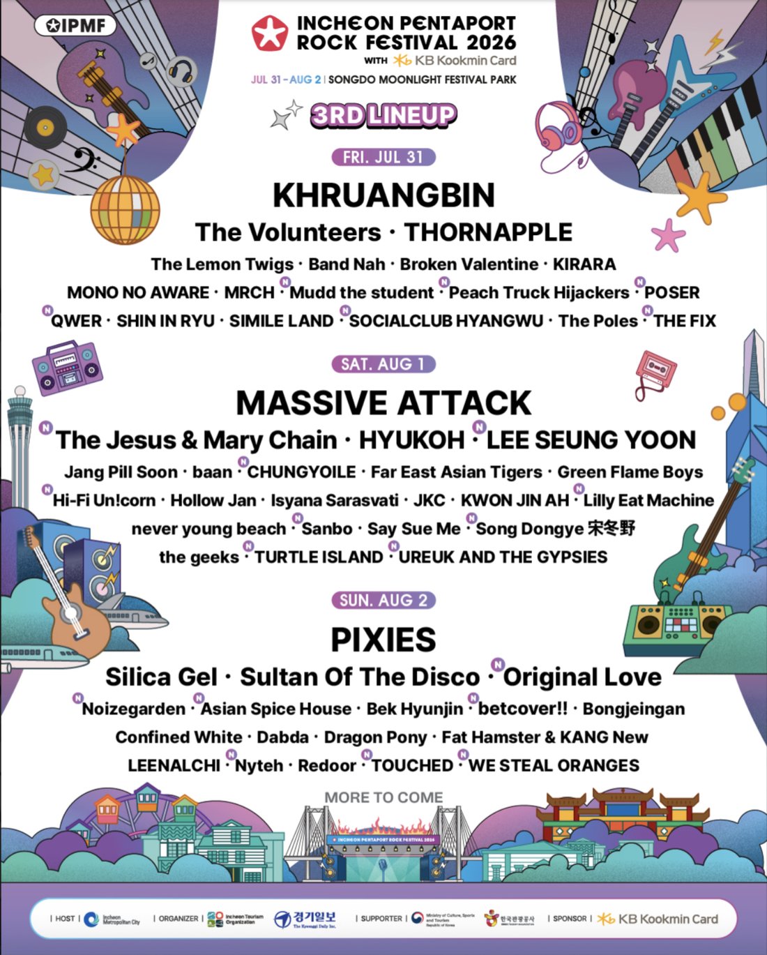 Pentaport Rock Festival 2026 — official line-up poster
